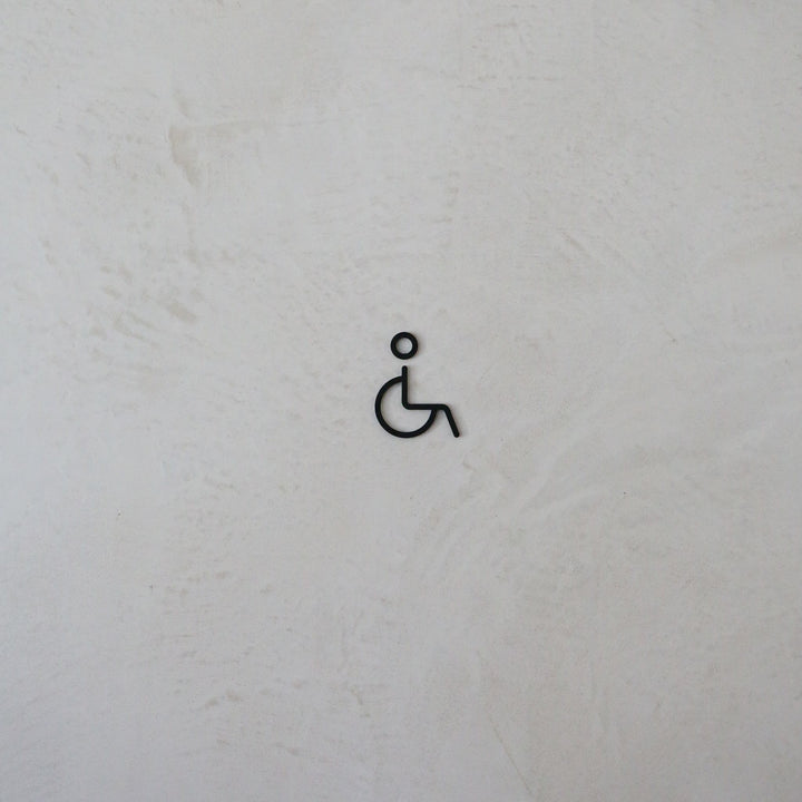 DESIGNSTUFF Signage, Restroom, Accessible, Black