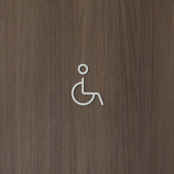 DESIGNSTUFF Signage, Restroom, Accessible, White