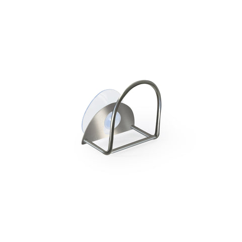DESIGNSTUFF DRIP Sink Sponge Holder, Brushed Steel