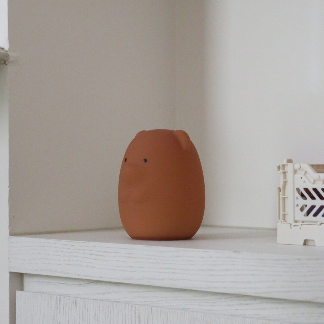 DESIGNSTUFF Bear Kids Night Lamp, Camel