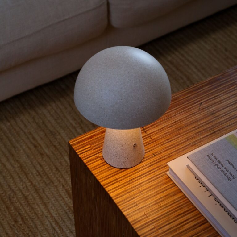 DESIGNSTUFF Loui Portable Table Lamp, Sand