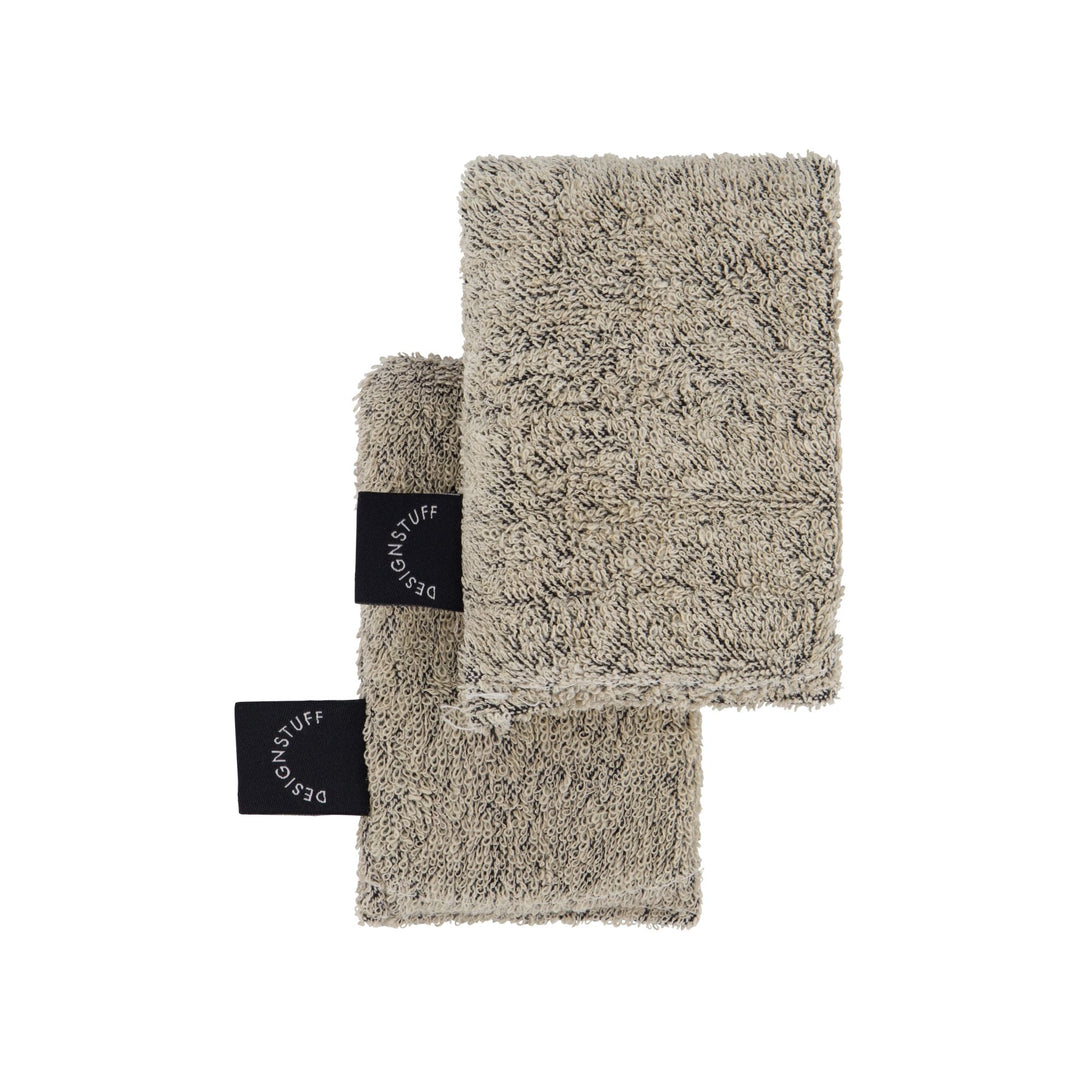 DESIGNSTUFF Hemp Marle Sponge, Black (Set of 2)