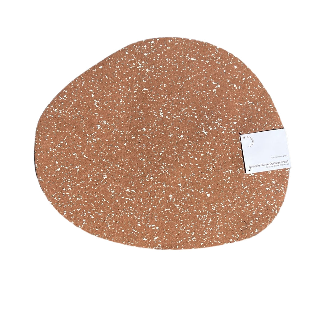 DESIGNSTUFF Speckle Curve Placemat, Camel