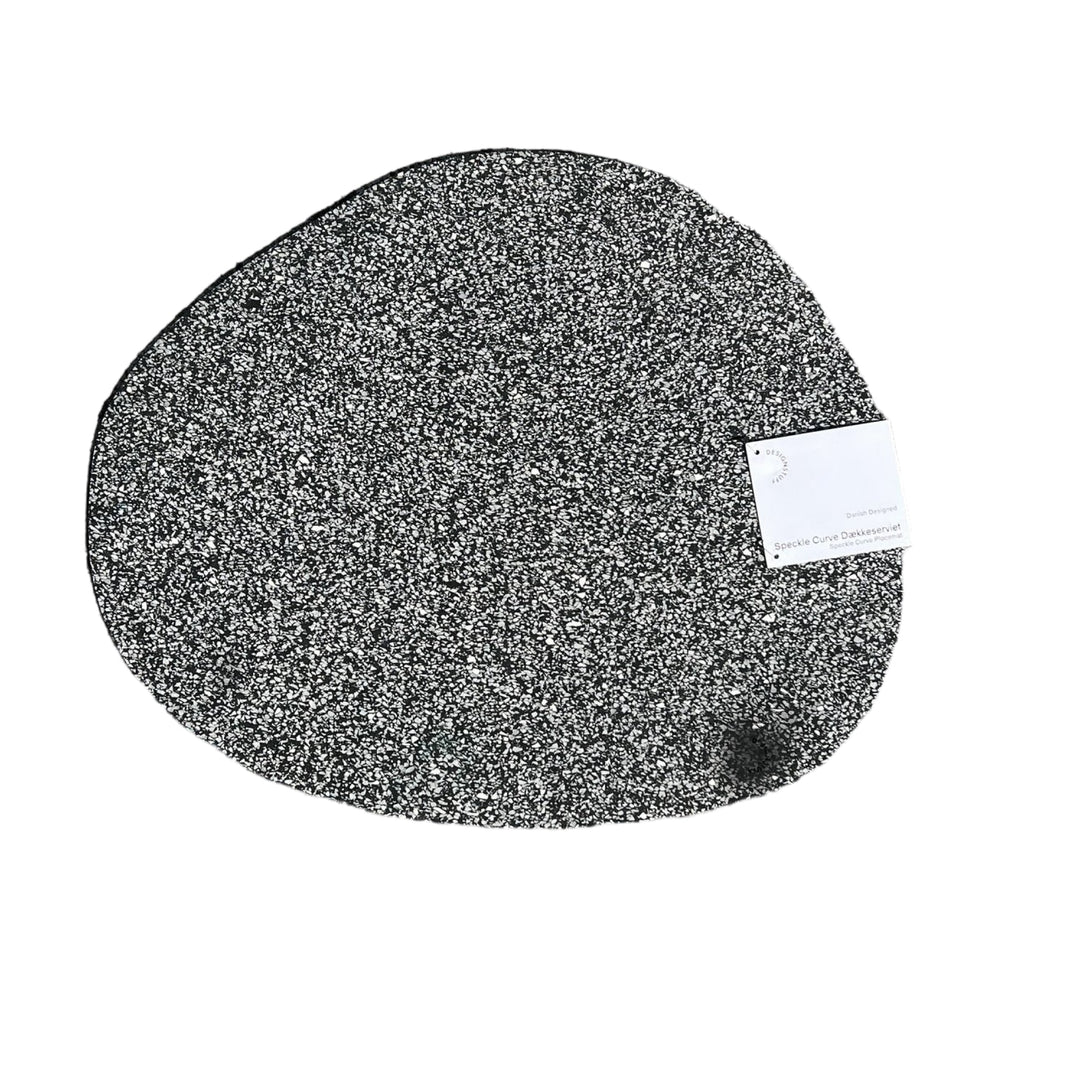 DESIGNSTUFF Speckle Curve Placemat, Black