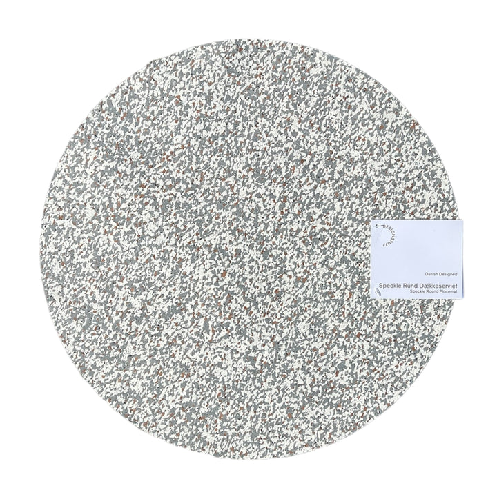 DESIGNSTUFF Speckle Round Placemat Ø37, Chalk