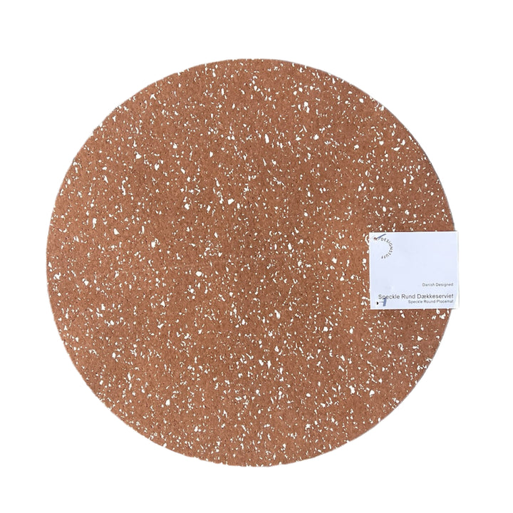 DESIGNSTUFF Speckle Round Placemat Ø37, Camel