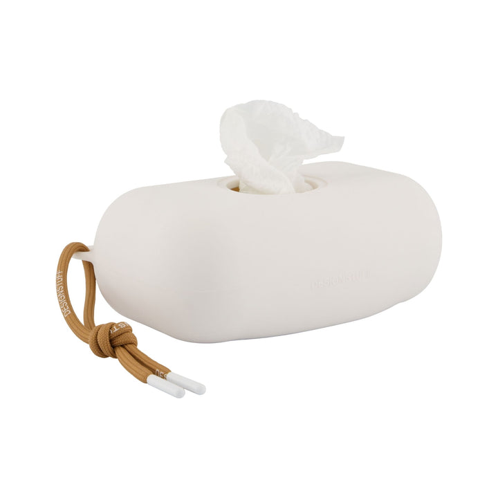 DESIGNSTUFF Wet Wipes Cover with Lid, Chalk