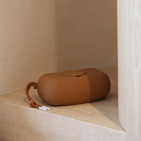 DESIGNSTUFF CUBI Wet Wipes Cover, Camel