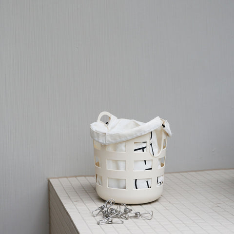 ENKEL STUDIO Storage Basket, Small, Sand (Set of 2)