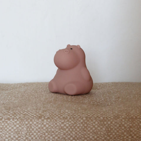 DESIGNSTUFF LUMA Little Hippo Night Lamp, Clay