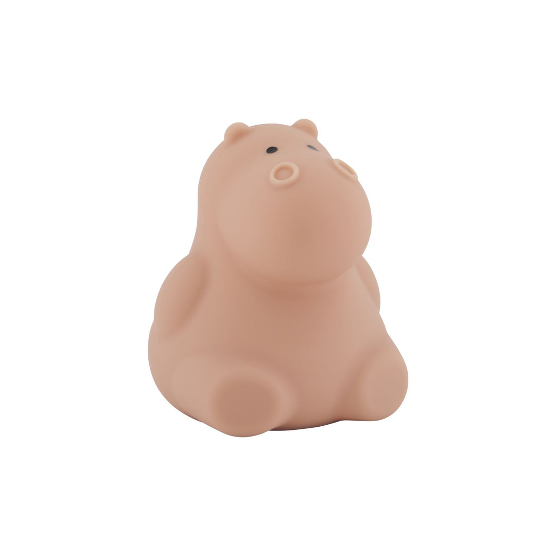 DESIGNSTUFF Little Hippo Kids Night Lamp, Clay