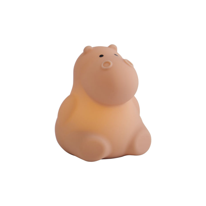 DESIGNSTUFF Little Hippo Kids Night Lamp, Clay