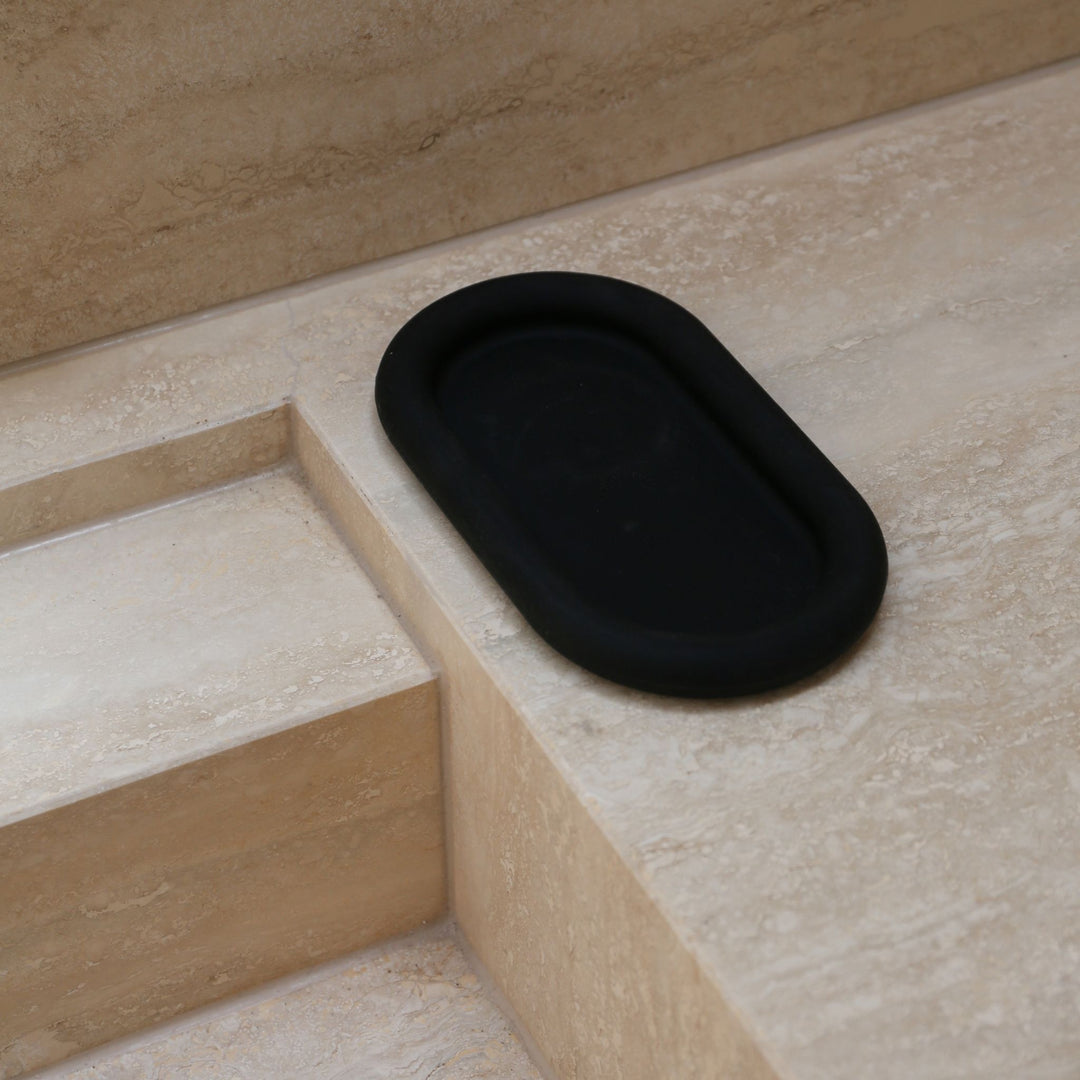 DESIGNSTUFF RUND Bubble Silicone Tray, 22cm, Black