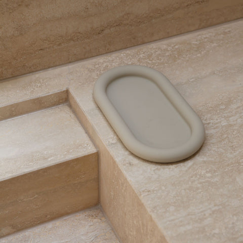 DESIGNSTUFF RUND Bubble Silicone Tray, 22cm, Sand