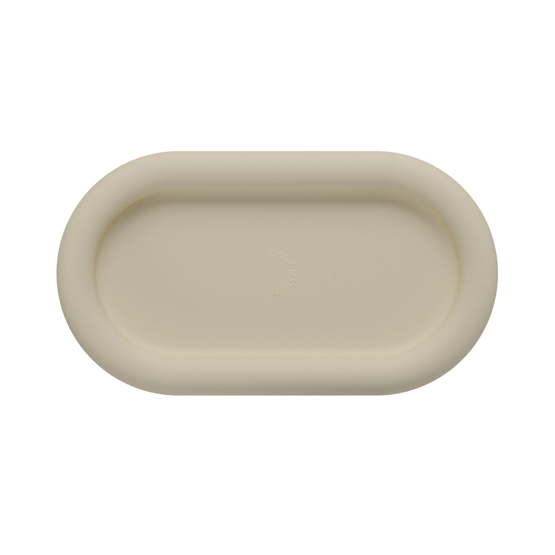 DESIGNSTUFF RUND Bubble Silicone Tray, 22cm, Sand
