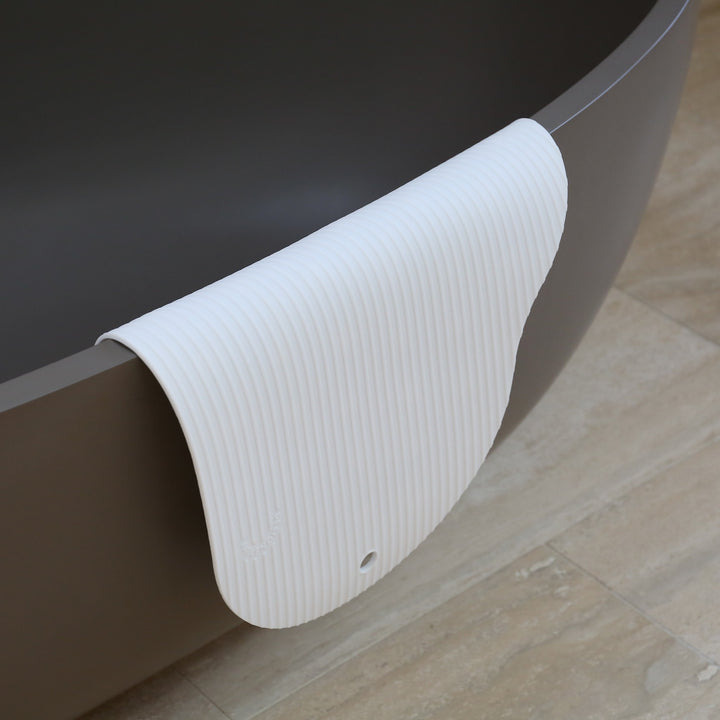 DESIGNSTUFF CURV Silicone Bath Mat, White