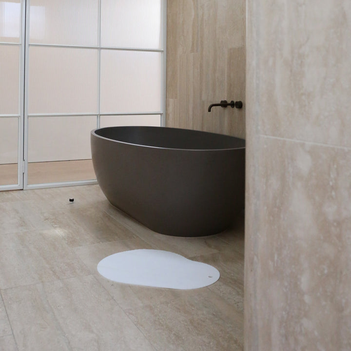 DESIGNSTUFF CURV Silicone Bath Mat, White