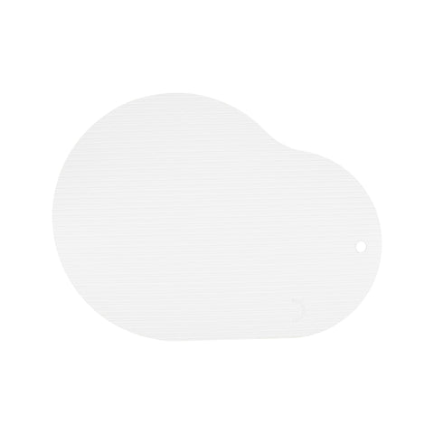 DESIGNSTUFF CURV Silicone Non-Slip Bath Mat, White