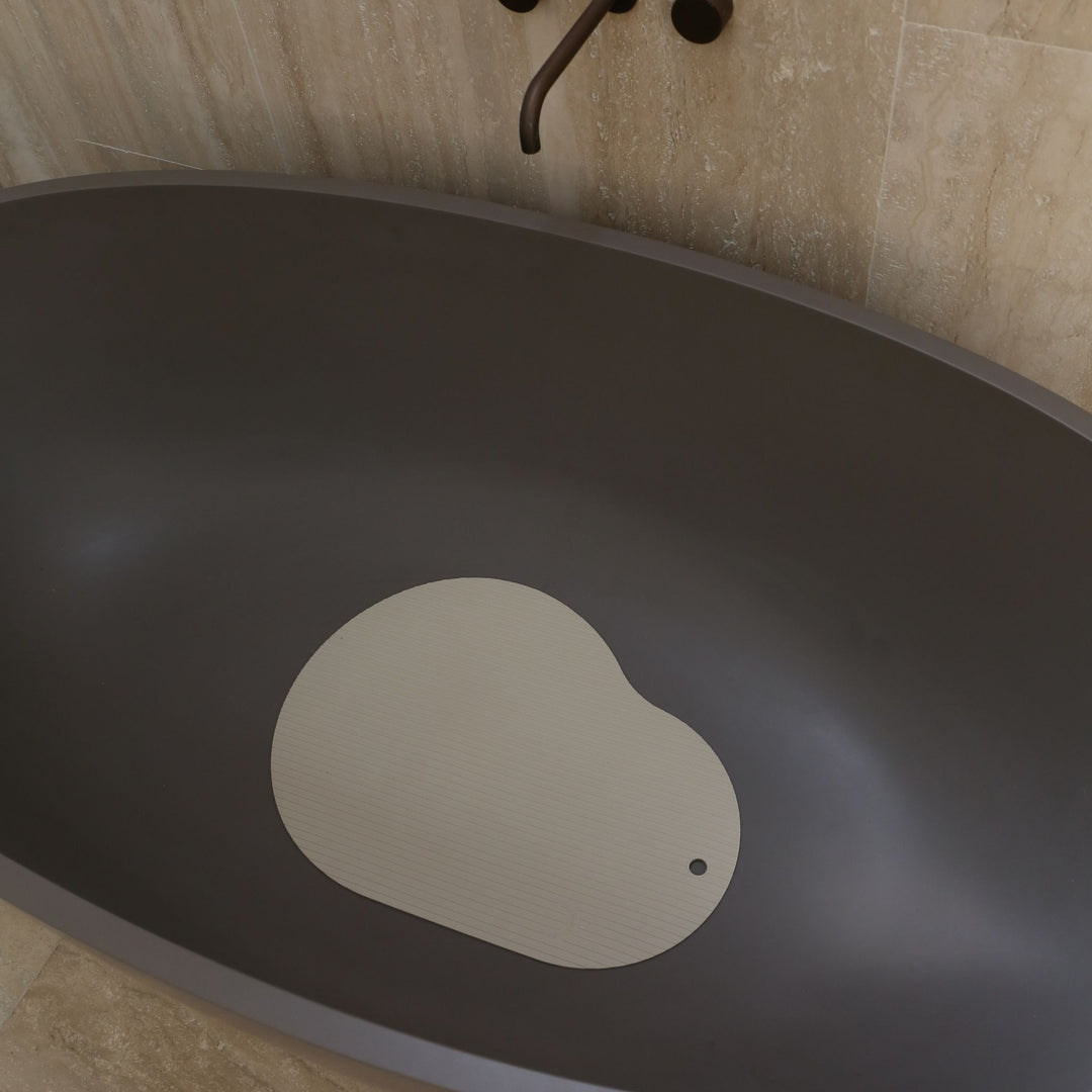 DESIGNSTUFF CURV Silicone Bath Mat, Sand