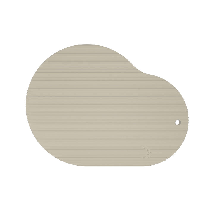 DESIGNSTUFF CURV Silicone Non-Slip Bath Mat, Sand
