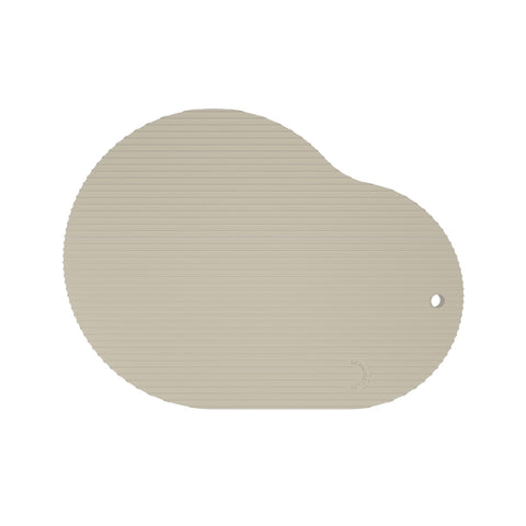 DESIGNSTUFF CURV Silicone Non-Slip Bath Mat, Sand