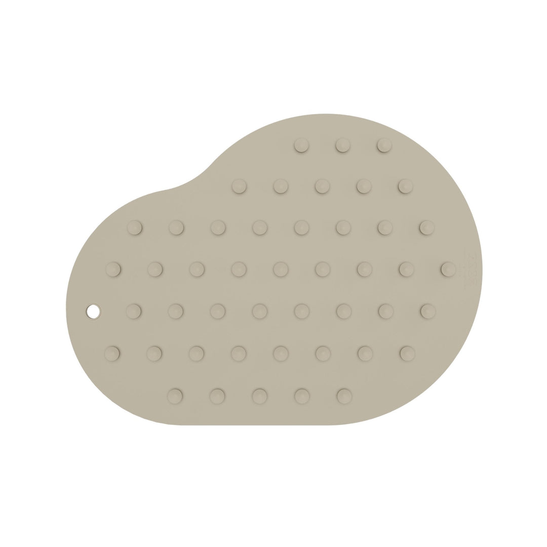 DESIGNSTUFF CURV Silicone Non-Slip Bath Mat, Sand