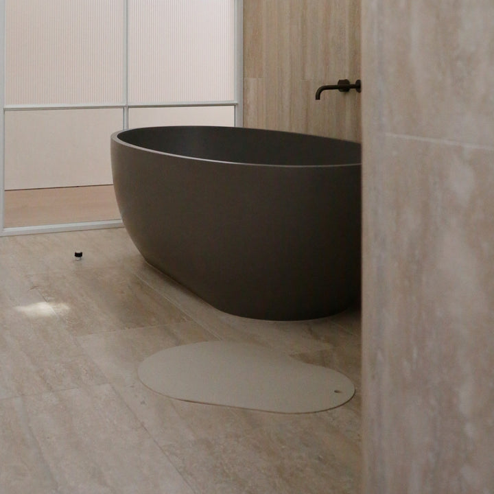 DESIGNSTUFF CURV Silicone Bath Mat, Sand