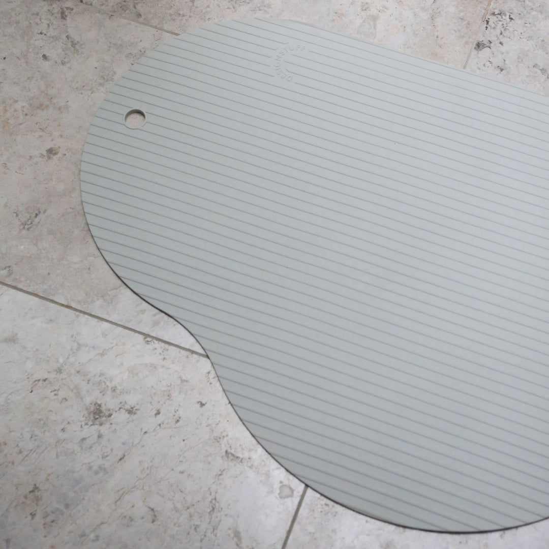 DESIGNSTUFF CURV Silicone Bath Mat, Light Grey