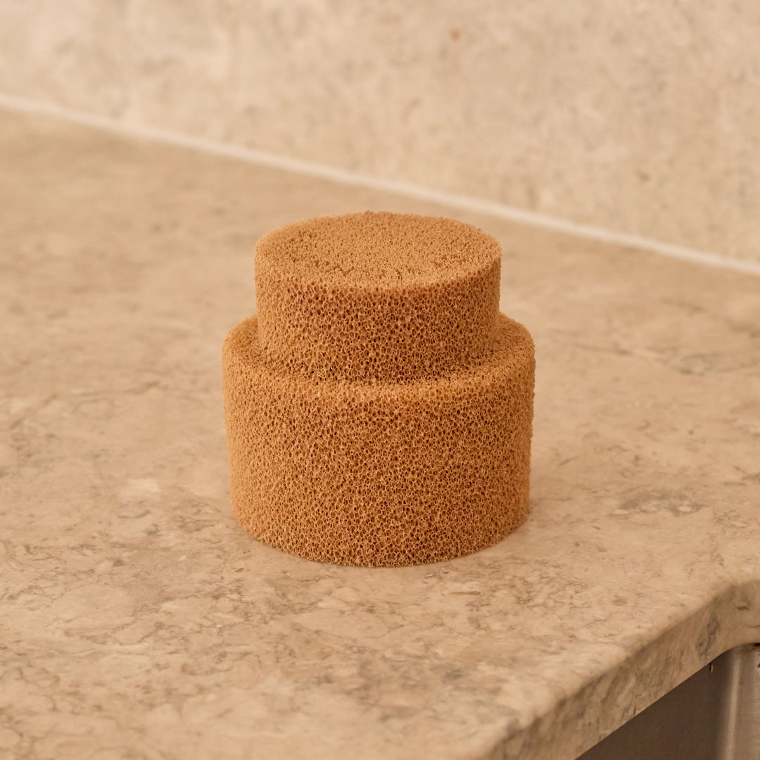 DESIGNSTUFF ETTA Round Silicone Sponge Camel