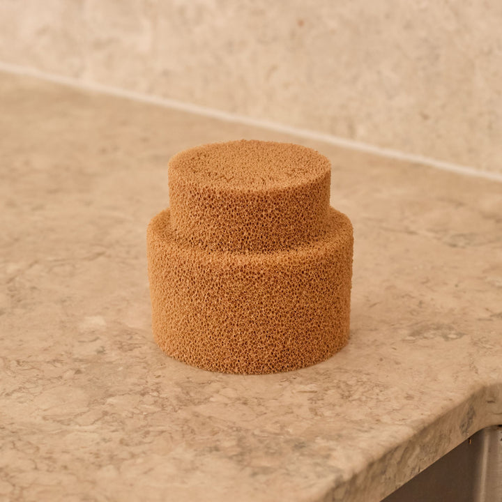 DESIGNSTUFF ETTA Round Silicone Sponge Camel