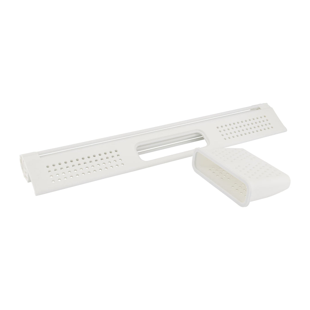 DESIGNSTUFF DRIP Folding Dish Rack w/ Cutlery Holder, White