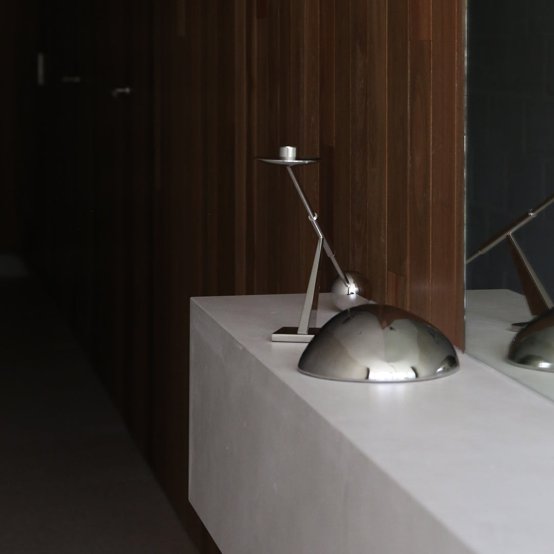 BLOOMINGVILLE Bobby Sculpture Stoneware H18xL21.5cm, Chrome/Silver