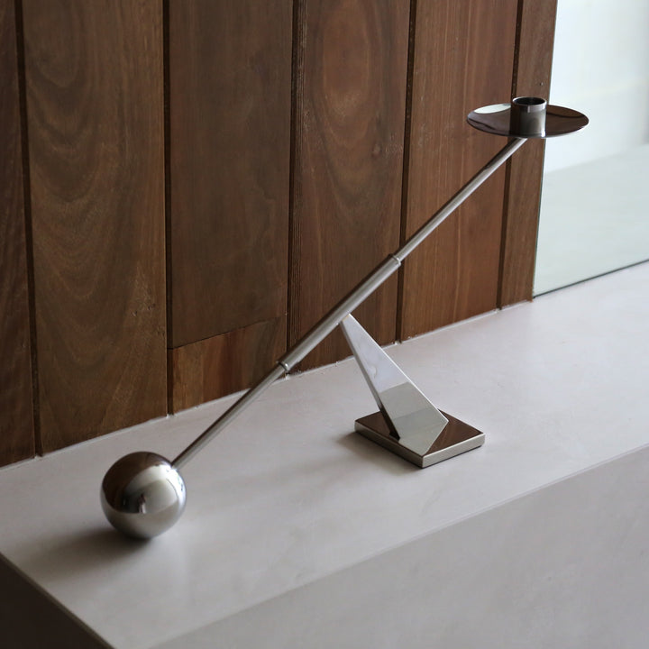 AUDO CPH Interconnect Candle Holder, W42.5cm, Stainless Steel