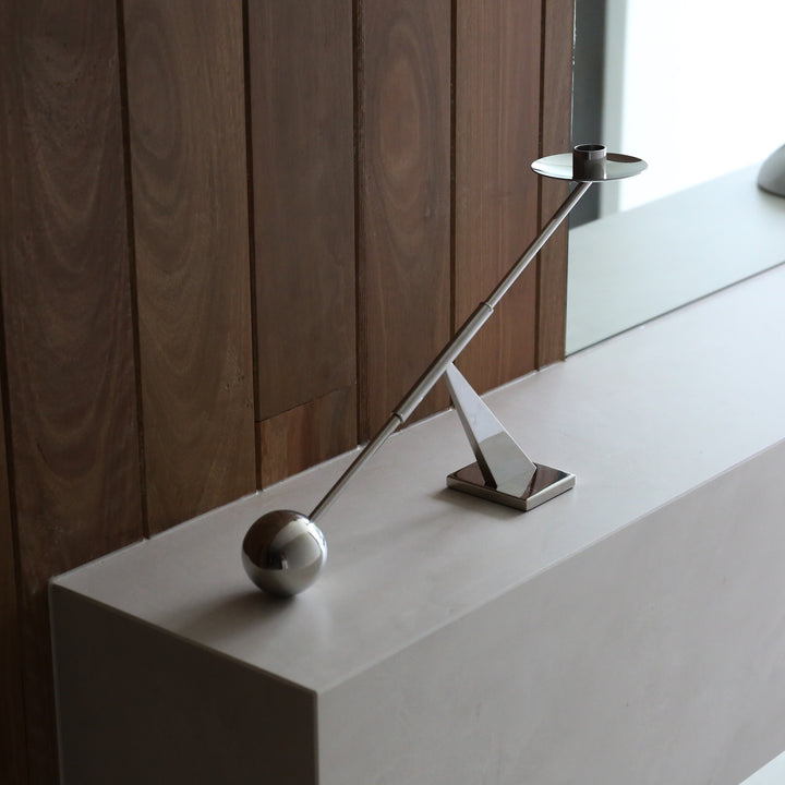 AUDO CPH Interconnect Candle Holder, W42.5cm, Stainless Steel