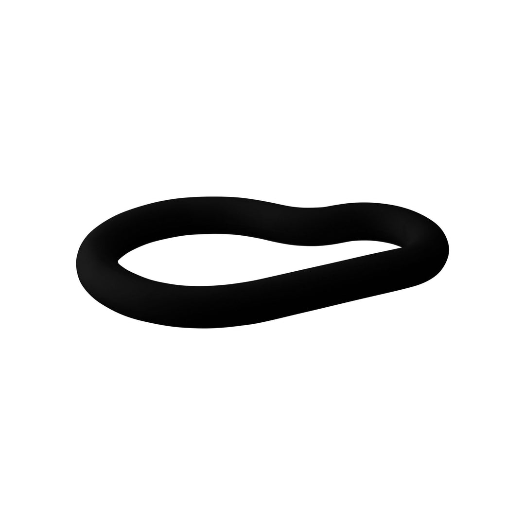 DESIGNSTUFF Curve Silicone Trivet, Black
