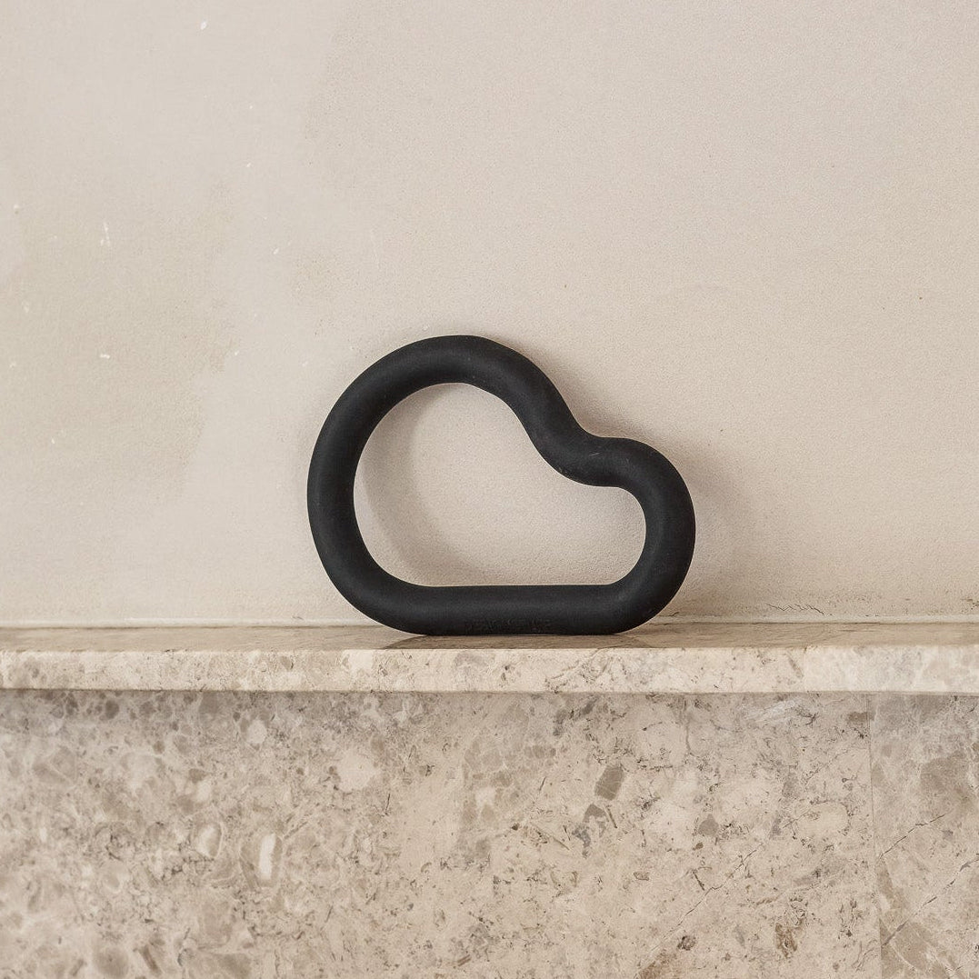 DESIGNSTUFF RUND Curve Silicone Trivet, Black