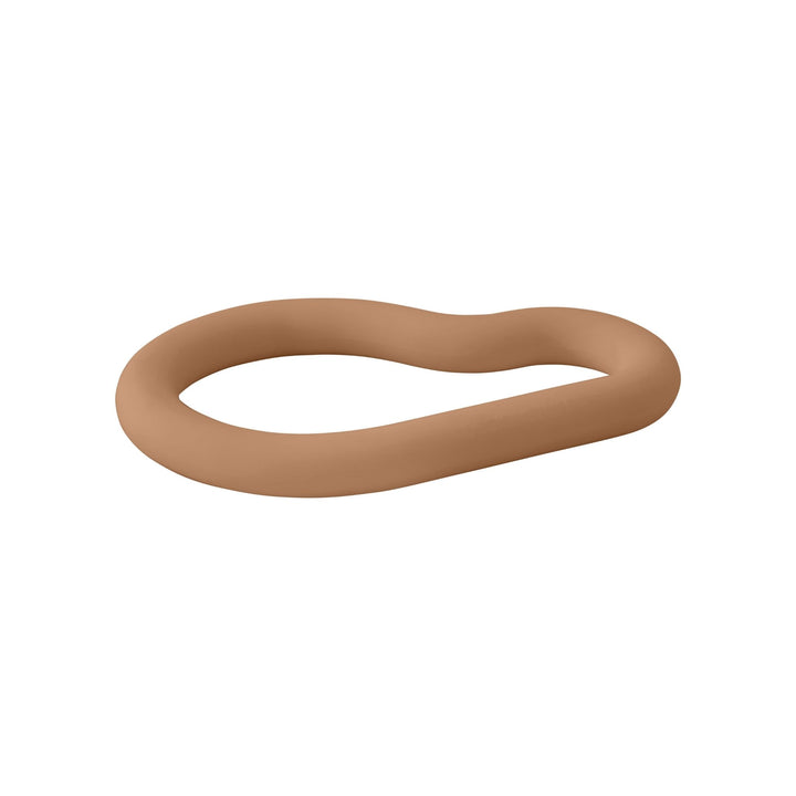 DESIGNSTUFF RUND Curve Silicone Trivet, Camel