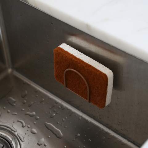 DESIGNSTUFF Sink Sponge Holder, Camel