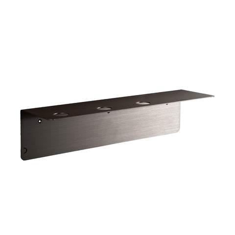 DESIGNSTUFF Shelf w/ Triple Soap Dispenser Holder, L40 cm, Brushed Steel
