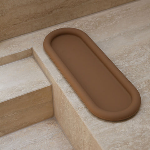 DESIGNSTUFF RUND Bubble Tray, 35cm, Camel