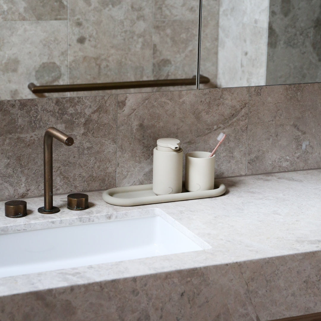 DESIGNSTUFF RUND Bubble Tray, 35cm, Sand