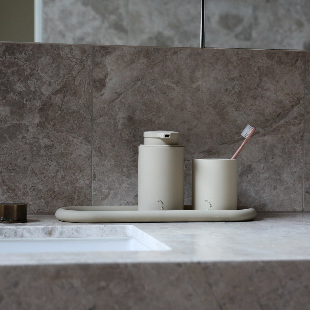 DESIGNSTUFF RUND Bubble Tray, 35cm, Sand