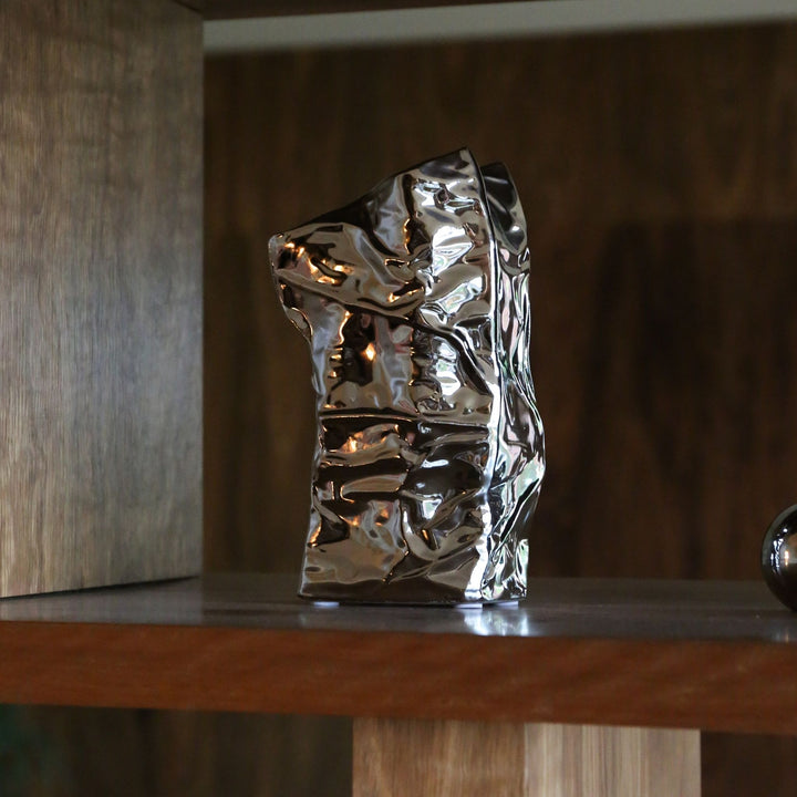 101 COPENHAGEN Kami Vase Mini, H25cm, Chrome