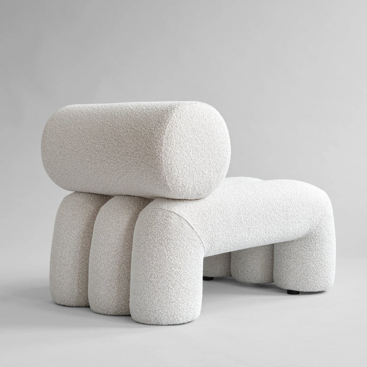 101 COPENHAGEN Foku Lounge Chair, Off-White Bouclé