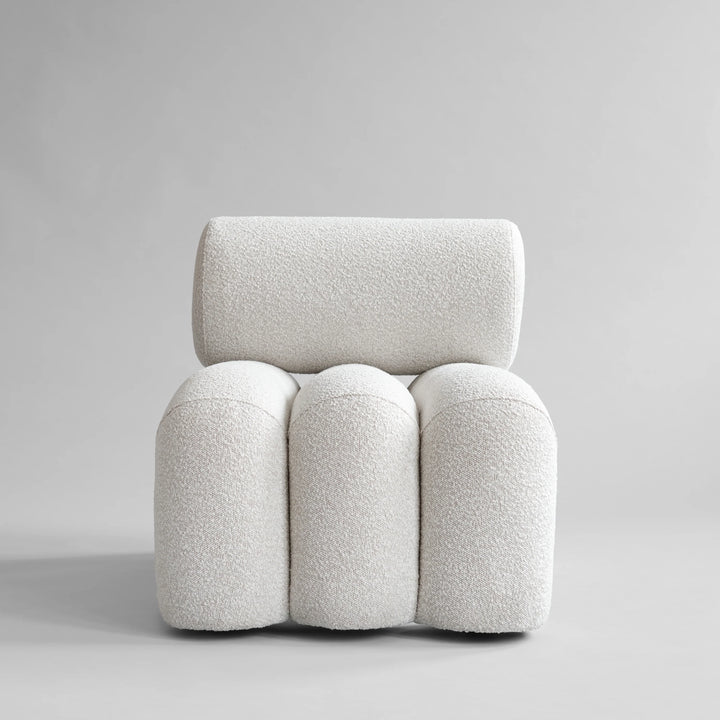 101 COPENHAGEN Foku Lounge Chair, Off-White Bouclé