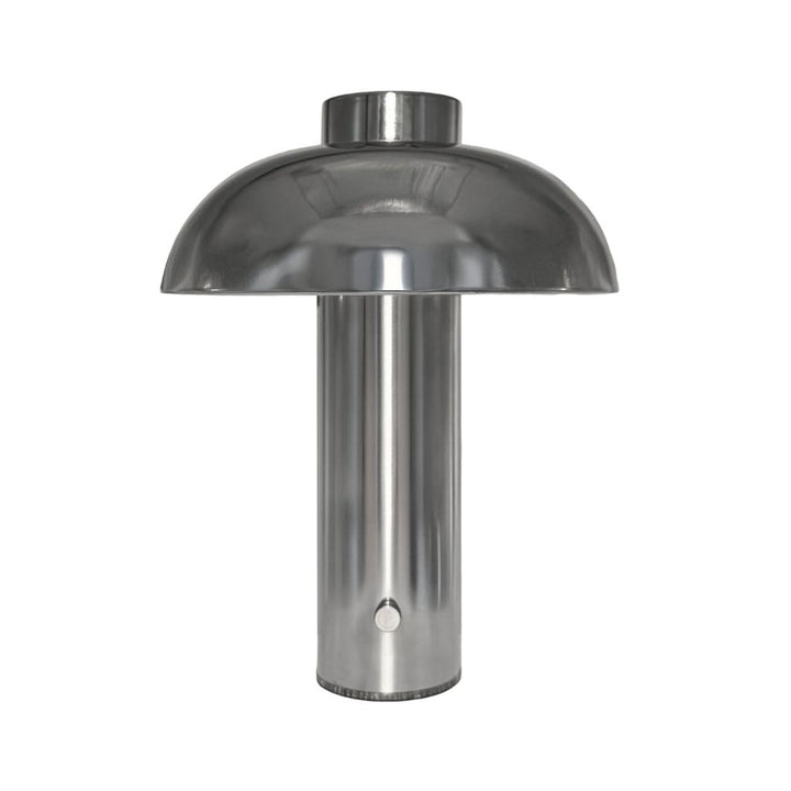 DESIGNSTUFF Elio Pillar Portable Lamp, Chrome/Chrome