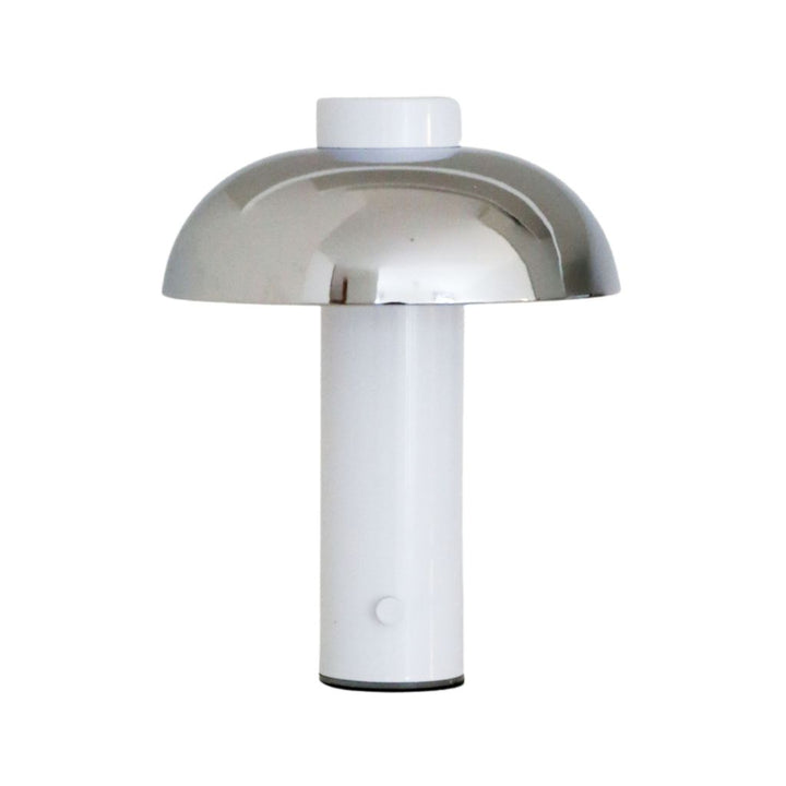 DESIGNSTUFF Elio Pillar Portable Lamp, White/Chrome
