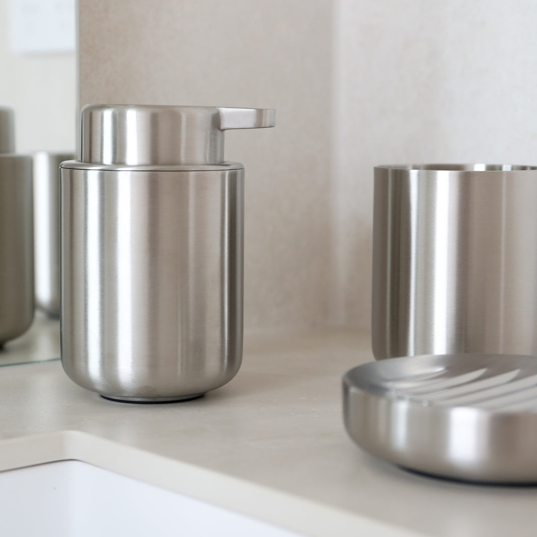 ZONE DENMARK Ume Soap Dispenser 250ml, H12.8cm,Steel