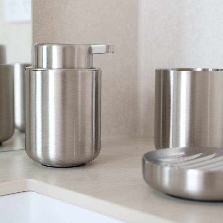 ZONE DENMARK Ume Soap Dispenser 250ml, H12.8cm,Steel