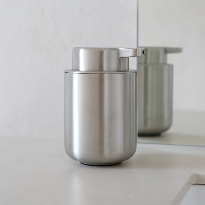 ZONE DENMARK Ume Soap Dispenser 250ml, H12.8cm,Steel